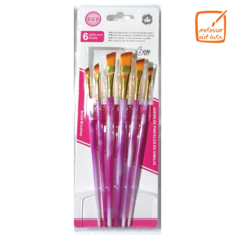 

Kuas Lukis Yi Jia Yi Set 6 pcs