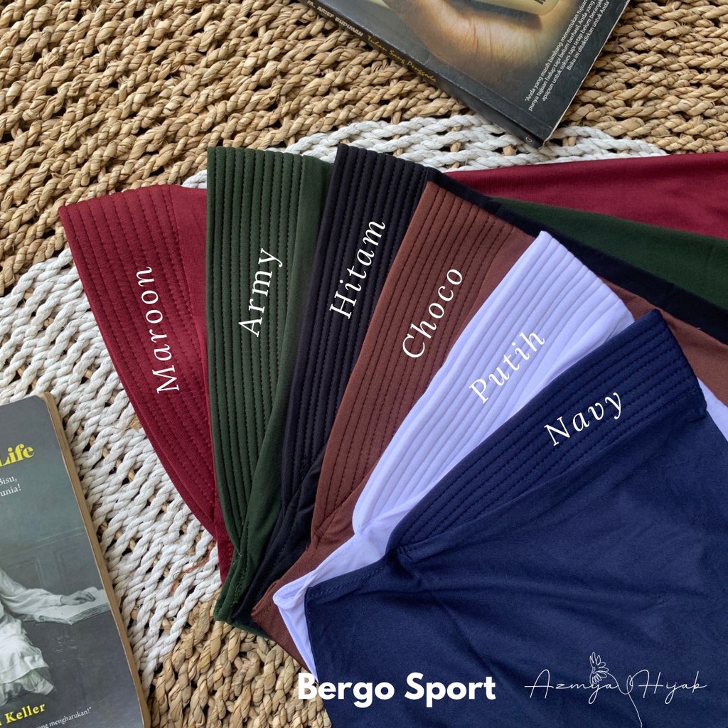 Hijab Instan Bergo Sport Bahan Jersey Hijab Sport Volley Murah - SPORT HAMIDAH ZHANITA