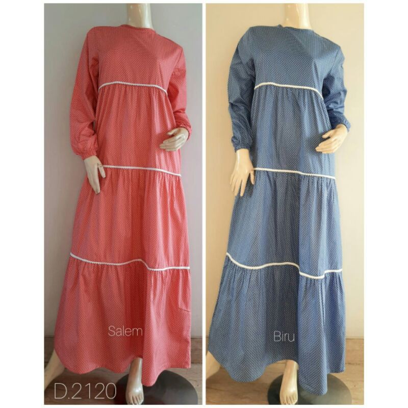 Gamis polkadot susun by DANTY ORIGINAL