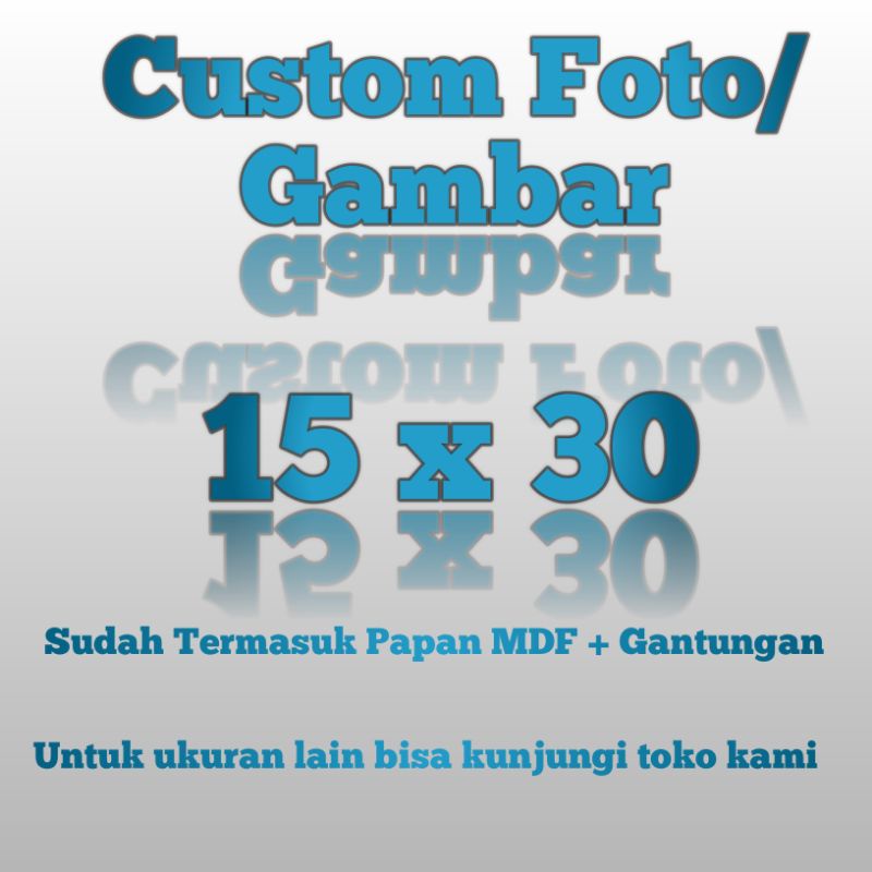 cetak foto/gambar media kayu ( 15X30 ) 6mm