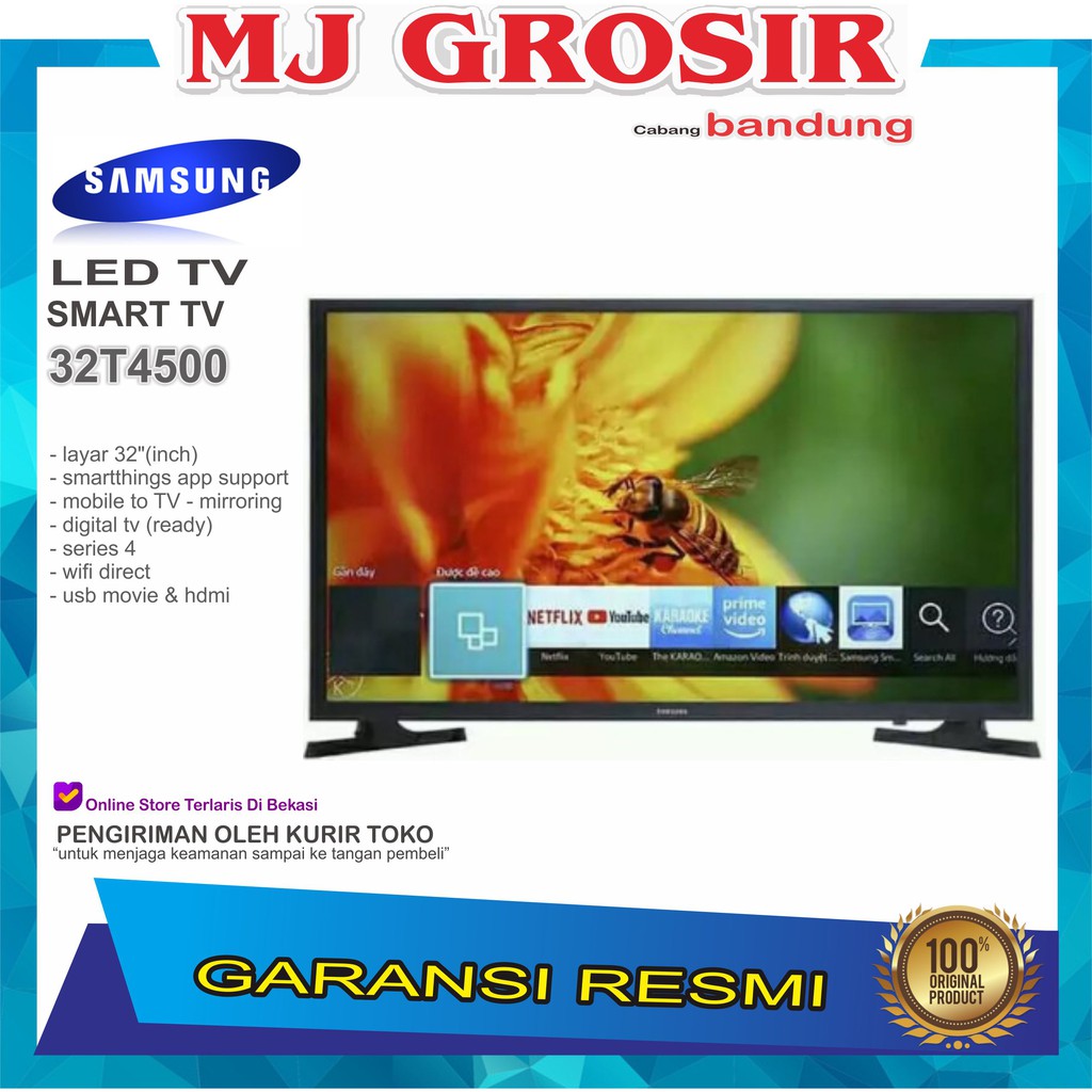 PROMO LED TV SAMSUNG 32" 32T4500 32 INCH USB MOVIE HDMI SMART TV