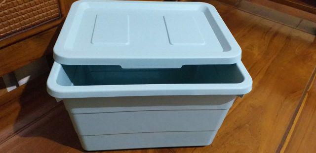 Kotak Penyimpanan Dengan Penutup, Biru Muda 19x26x15 Cm, Plastik Polipropilena So1717