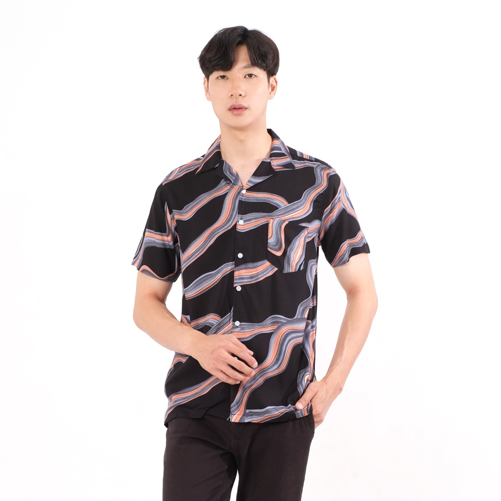 SANVANINA Kemeja Hawai Unisex Printing - Troy Casual Shirt E-1562
