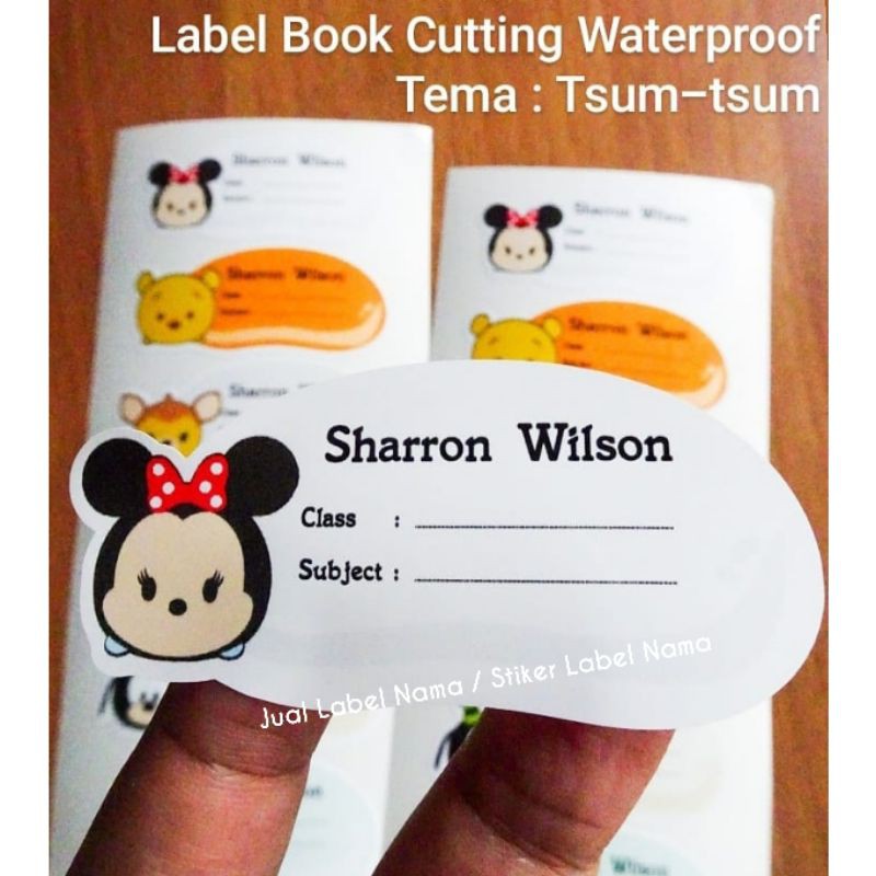 

TSUM TSUM ~ LABEL BOOK CUTTING WATERPROOF / LABEL BOOK / STIKER BUKU / STIKER BUKU ANAK SEKOLAH