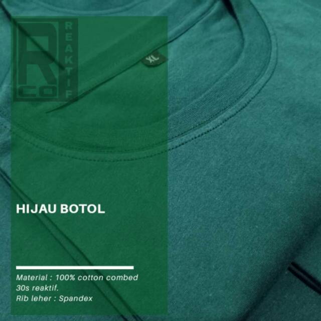 KAOS COTTON REACTIVE STANDARD DISTRO 30S 35K/LUSIN KERAH ANTI MELAR SOFT COTTON