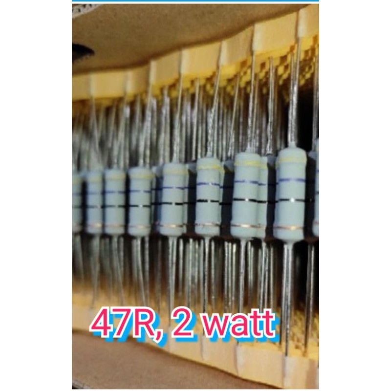 1, pcs, RESISTOR, 47R, 2 wat taiwan, 5%