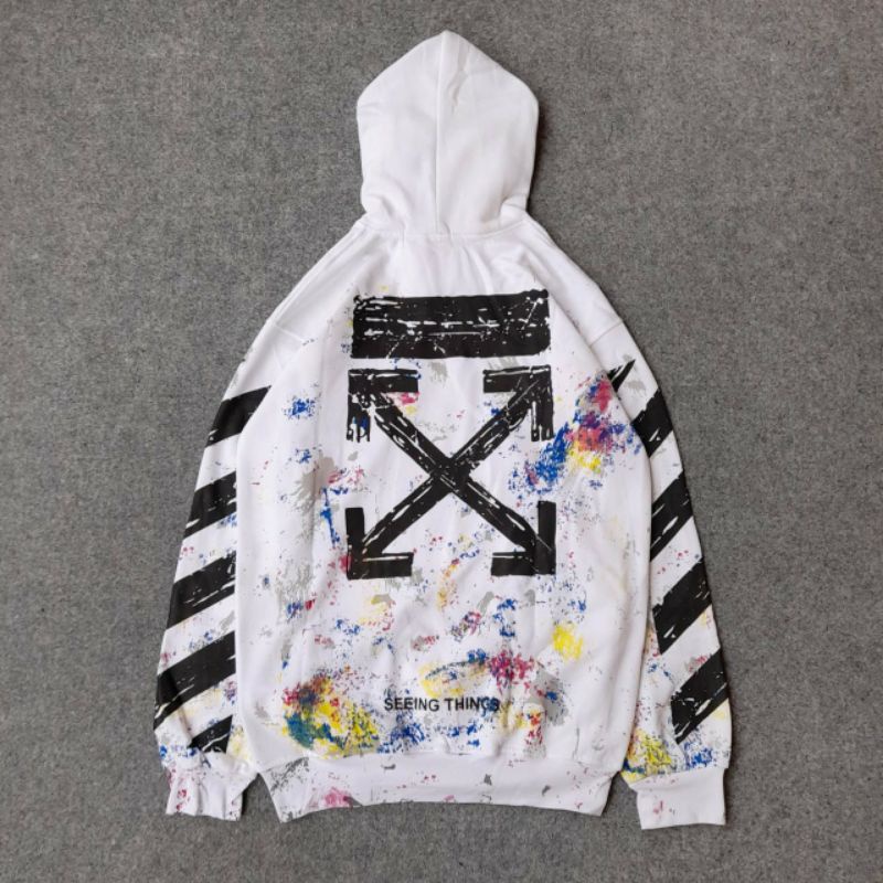 SWEATER JAKET HOODIE OFF WHITE GALAXY FULL TAG&LABEL-4