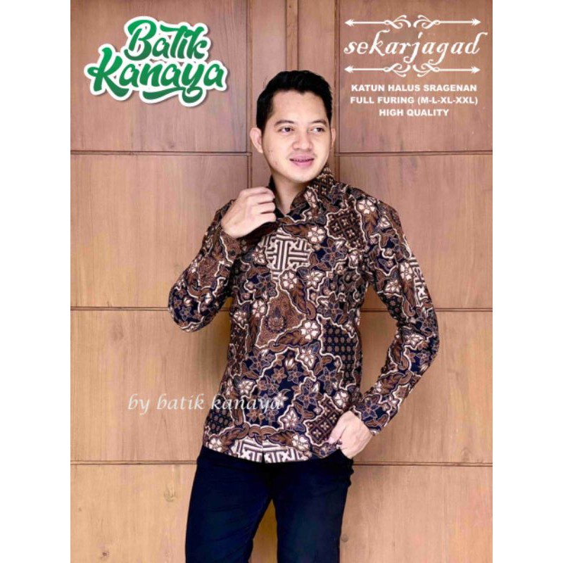 Kanaya Baju Batik Pria Full Furing Motif SEKARJAGAD