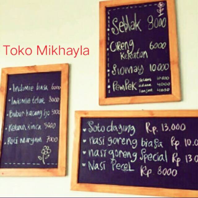 

PAPAN KAPUR / Chalkboard / Blackboard size 40x60cm without stand / tempel