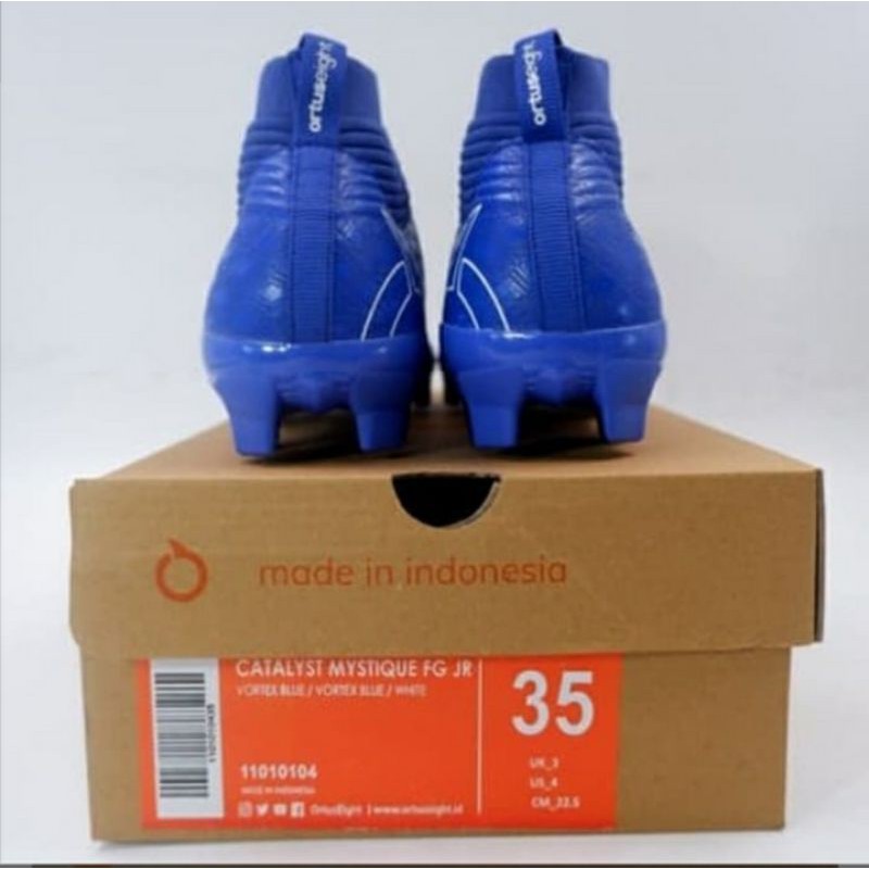 Sepatu Bola Anak OrtusEight Catalyst Mystique FG JR Blue 11010104 Original Ortus Eight Murah