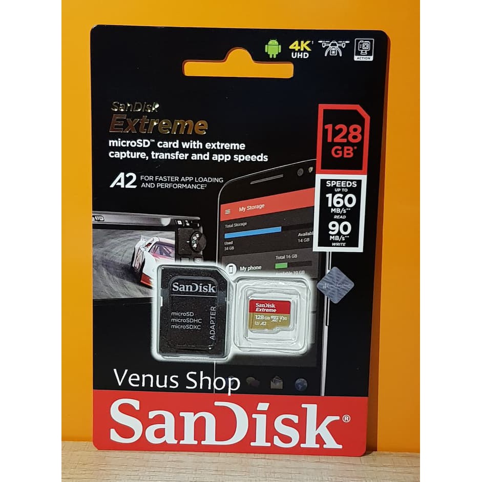 SANDISK EXTREME MICROSD 128GB 160MB S  MICROSD EXTREME 128 GB 160 MBPS