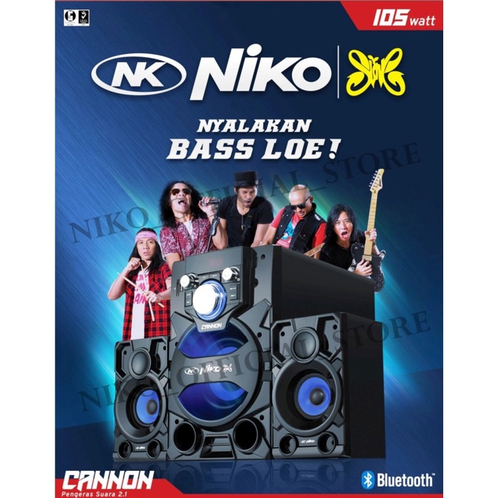 SPEAKER ACTIVE NIKO CANNON BLUETOOTH/USB/SDCARD/RADIO 105Watt