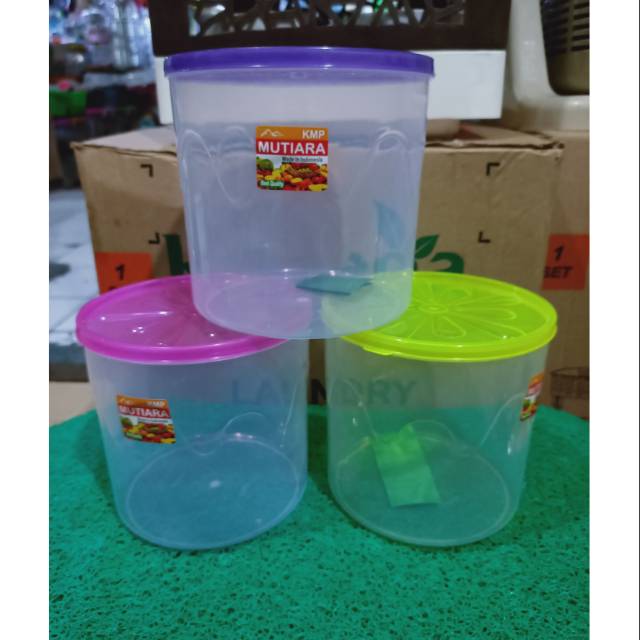 Termurah toples / sealware bulat  1,5 kg KMP mutiara free buble wrap