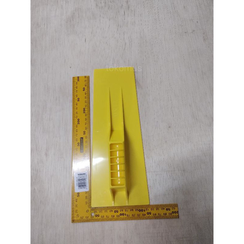 Raskam PVC/Sendok Semen Plastik/Roskam PVC/Trowel Plaster Plester TEBAL-KUNING