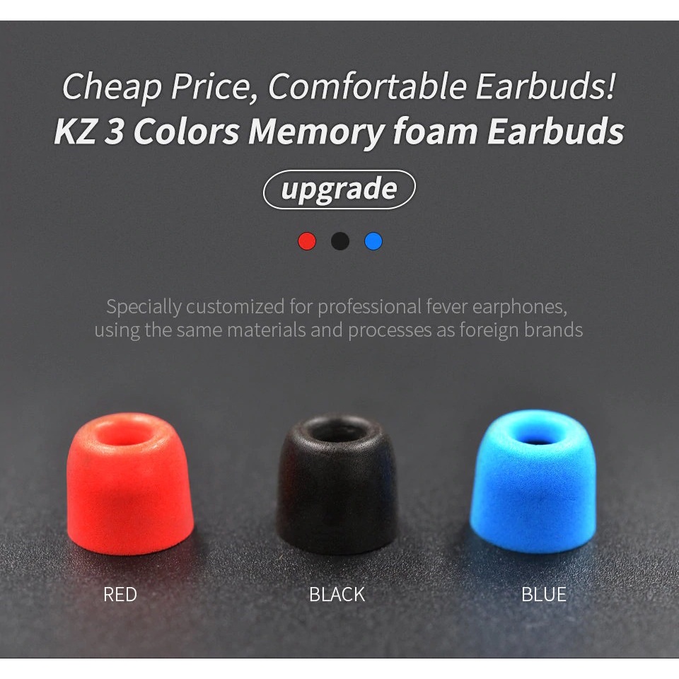 (100% BARANG ORI) Knowledge Zenith Earbuds Eartips Memory Foam 3 Size