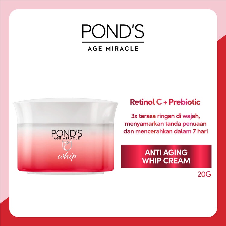 Ponds Age Miracle Anti Aging+Glowing Whip Day Cream 20G