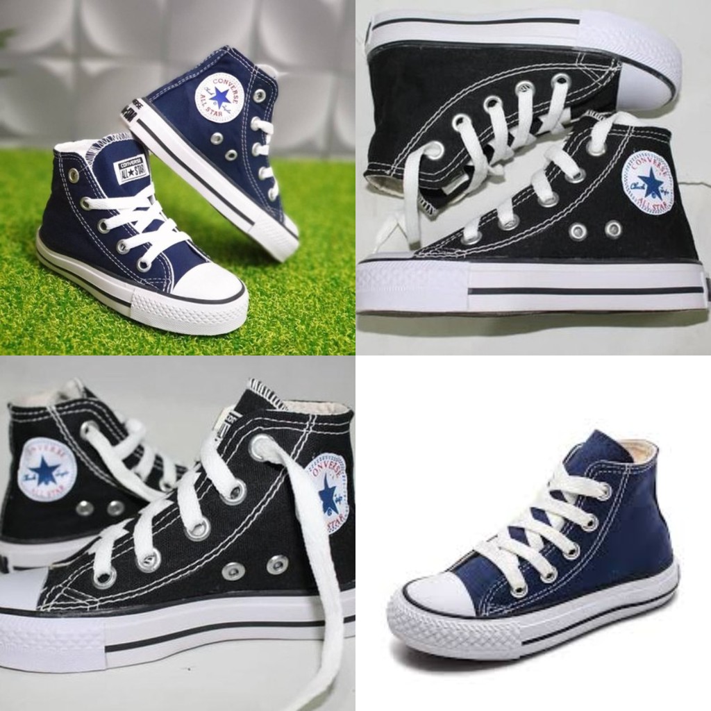 Sepatu Anak Converse All Star Kids Hitam High / converse anak sd / allstar anak laki laki Navy High 