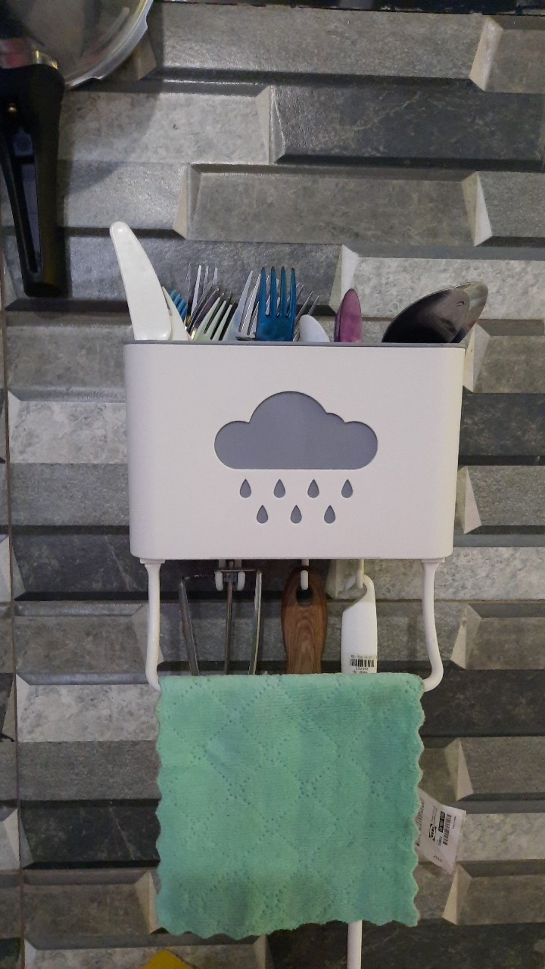 Rak Serbaguna Tempat Alat Dapur Masak Sendok Garpu Kitchen Kamar Mandi 2in1 Bathroom Rack Toilet New