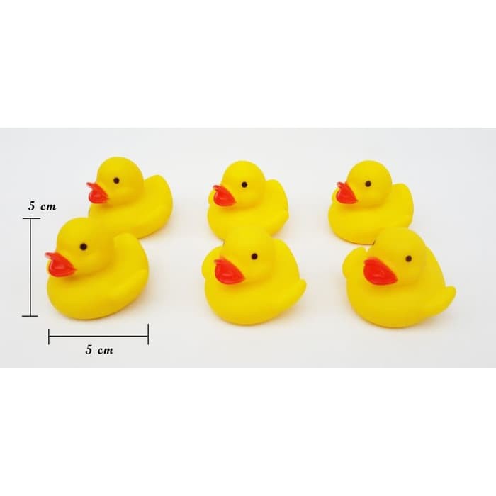 VINYL DUCK ISI 6 PCS BEBEK MAINAN MANDI BAYI