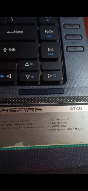 Termurah Laptop Acer aspire 4740 core i3 ram 4 giga second liat fi foto