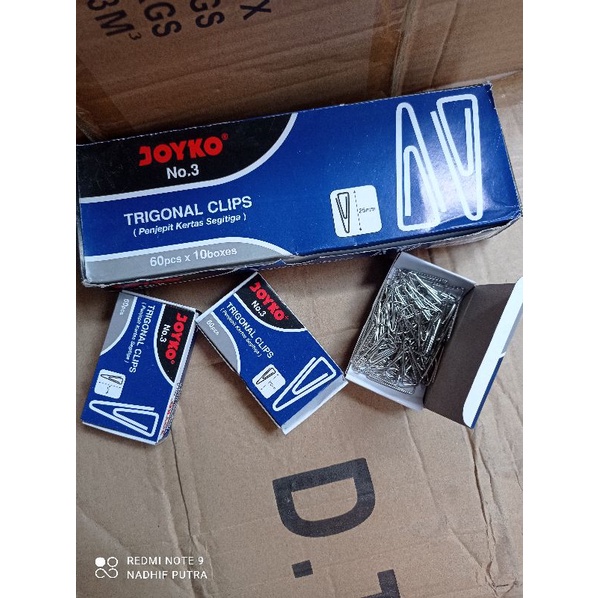 

Trigonal Clip/Paper Clip/Penjepit Kertas No.3 Joyko