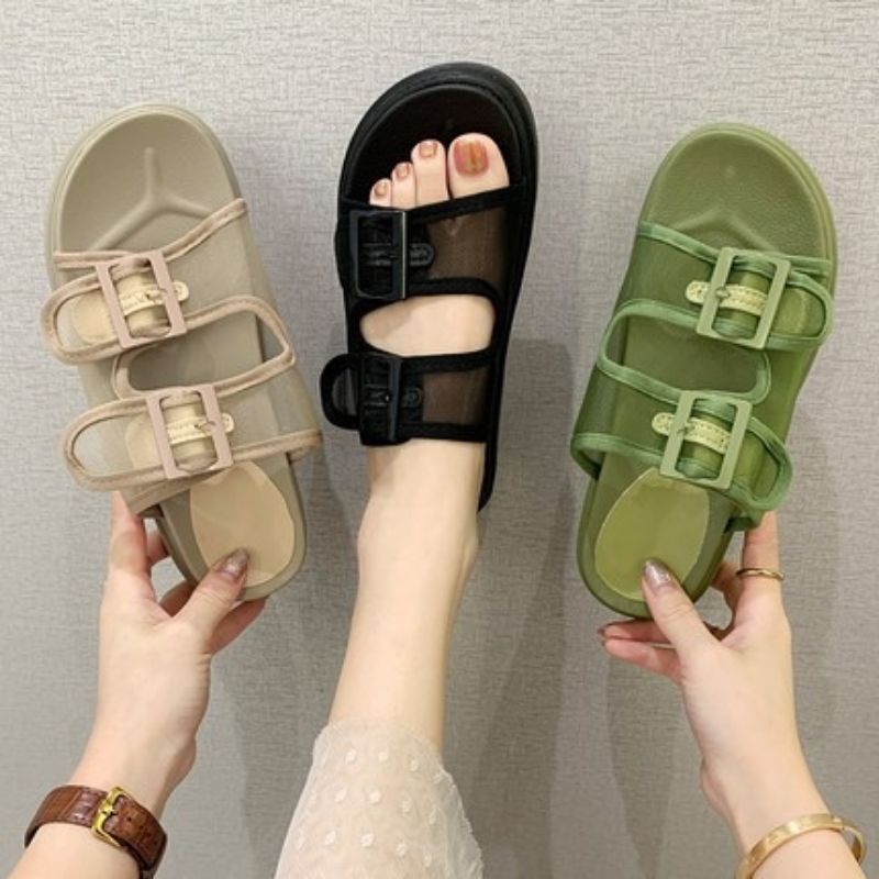 Sandal Double Strap Fashion Wanita Import VF2008