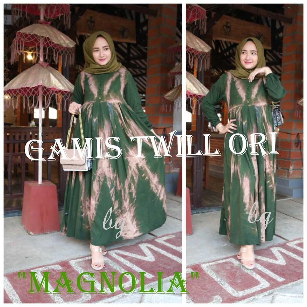 BG COLLECTION "READY STOK, SIAP KIRIM" GTF MAGNOLIA GAMIS TWILL SUPER ORI BG SIZE "S, M, L, XL, XXL"