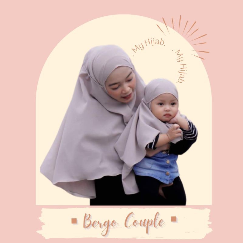 kerudung couple ibu dan anak / Bergo Couple Diamond Strech / Jilbab Couple
