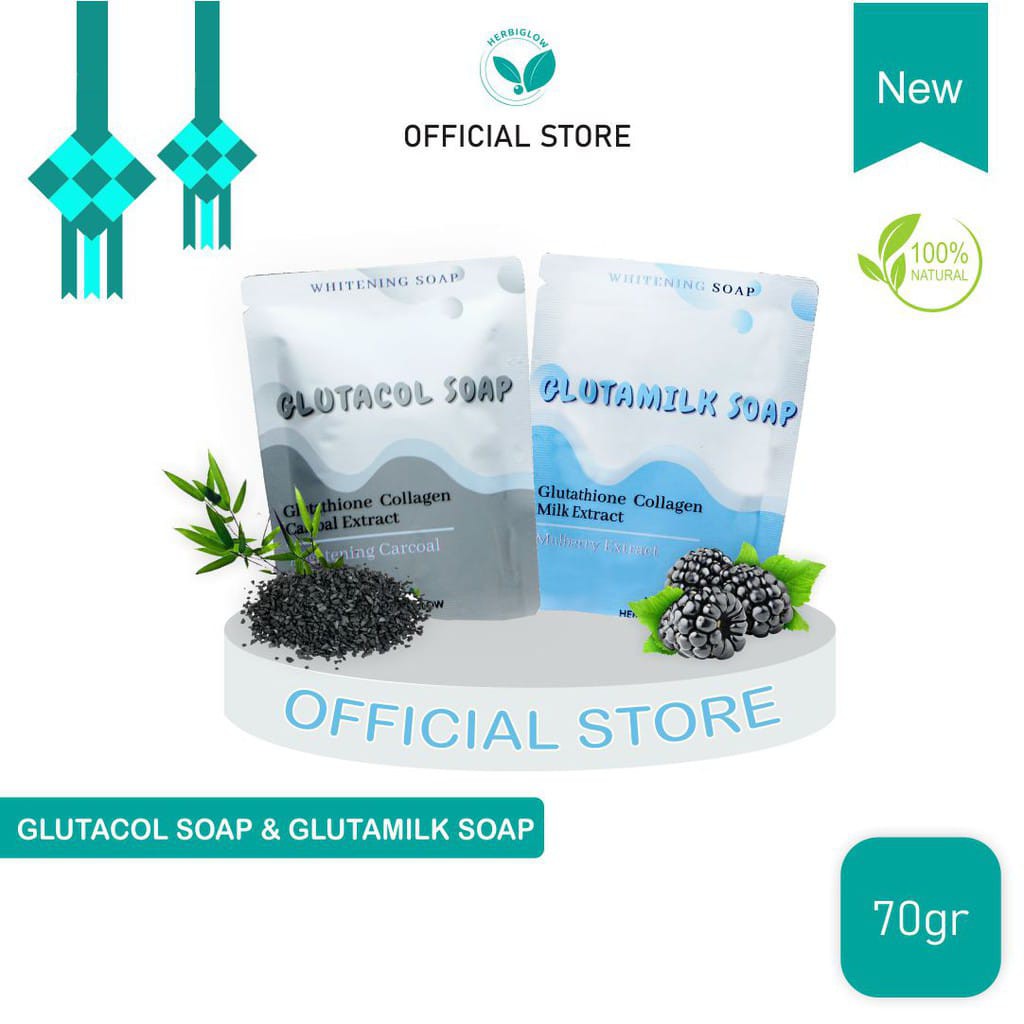 HERBIGLOW GLUTAMILK SOAP BY HERBGLOW / GLUTA COLLAGEN SOAP / SABUN PEMUTIH / WHITENING SOAP