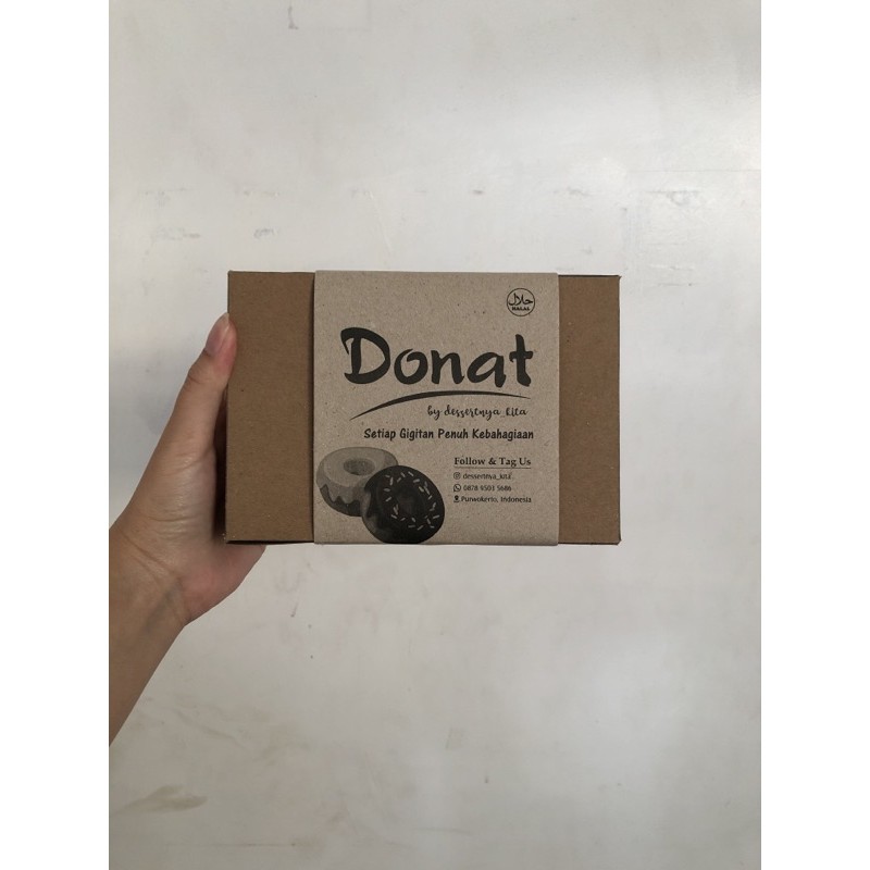 Box Roti + custom belt gratis design lunch box kotak kemasan makanan murah coklat keren