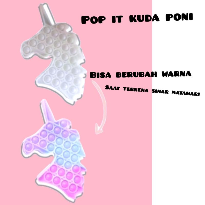 ready Banjarmasin fidget Pop It warna biasa/Pelangi its Mainan anak penghilang stres-1