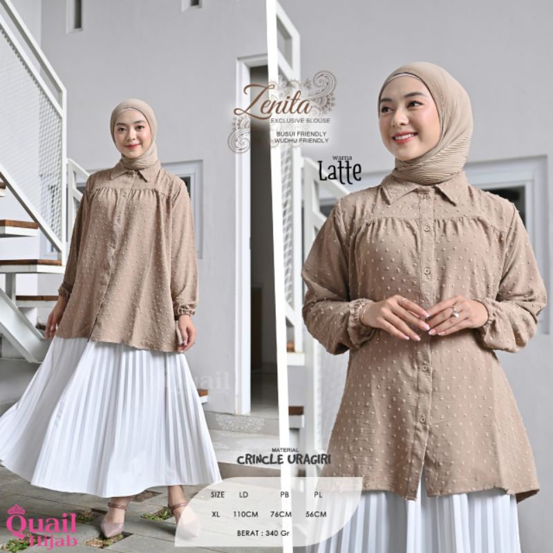 ZENITA BLOUSE QUAIL HIJAB BLOUSE PREMIUM TUNIK PREMIUM BLOUSE KERJA BLOISE FORMAL BLOUSE KANTOR TUNI