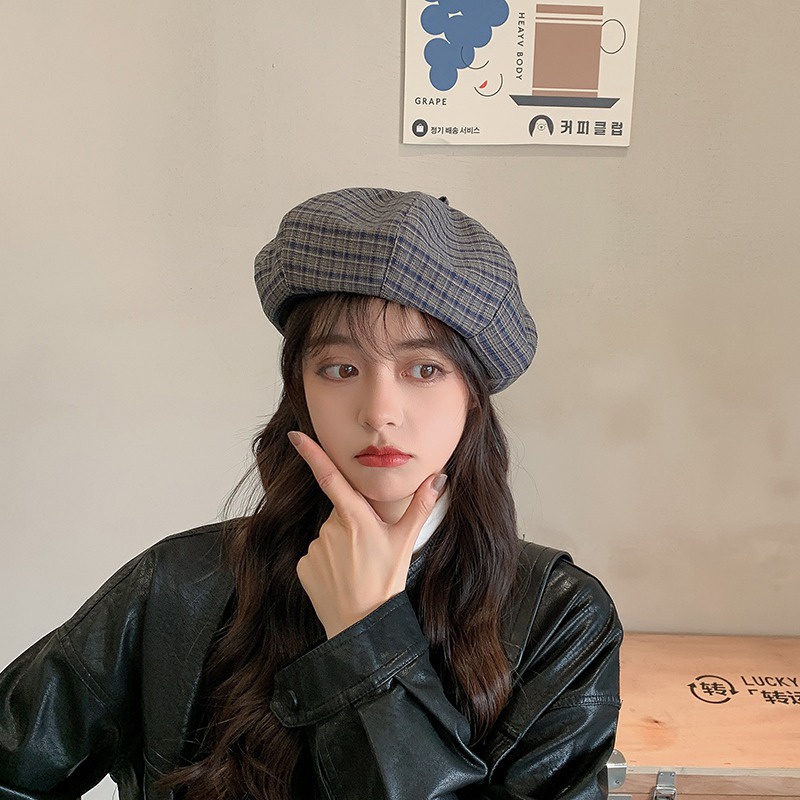 Topi Baret Warna Polos Gaya Perancis Untuk Wanita