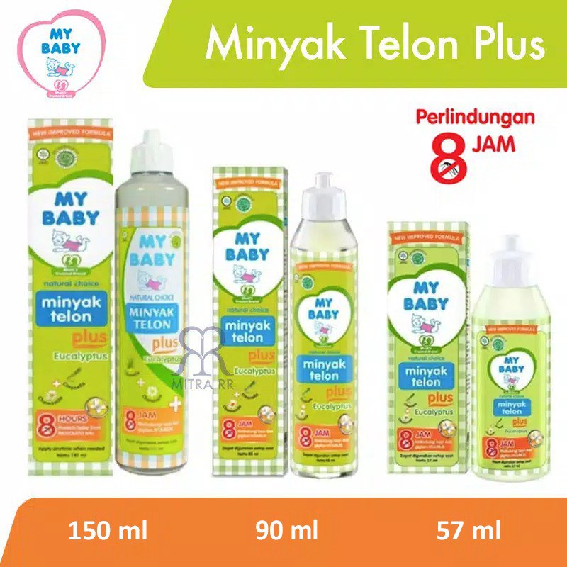 My Baby Minyak Telon Plus 57 ml / 90 ml / 150 ml - Minyak Telon Bayi Anti Nyamuk 8 Jam