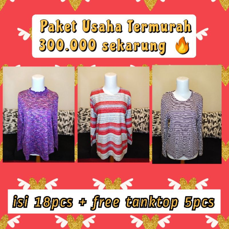 Paket usaha baju / paket usaha termurah / atasan wanita / atasan lengan panjang