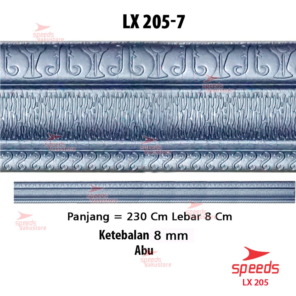 SPEEDS Wallpaper Dinding Walpaper Dinding Lis Foam Wall Sticker Foam PE 2.3 M 205-7-LIS ABU