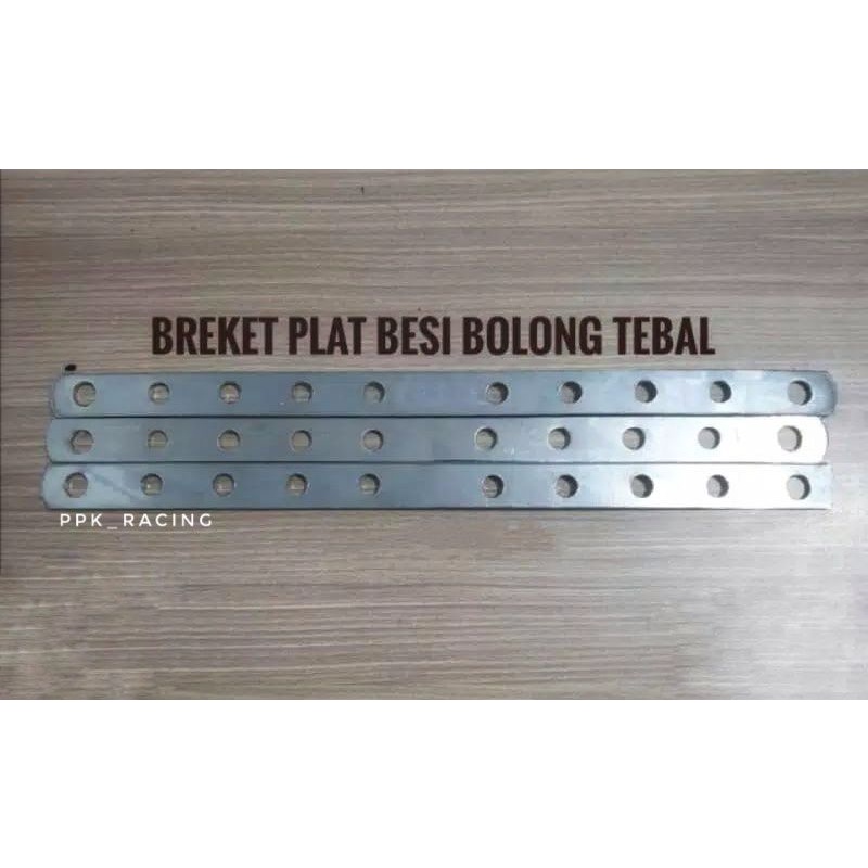 Breket Plat Besi Bolong Tebal Universal