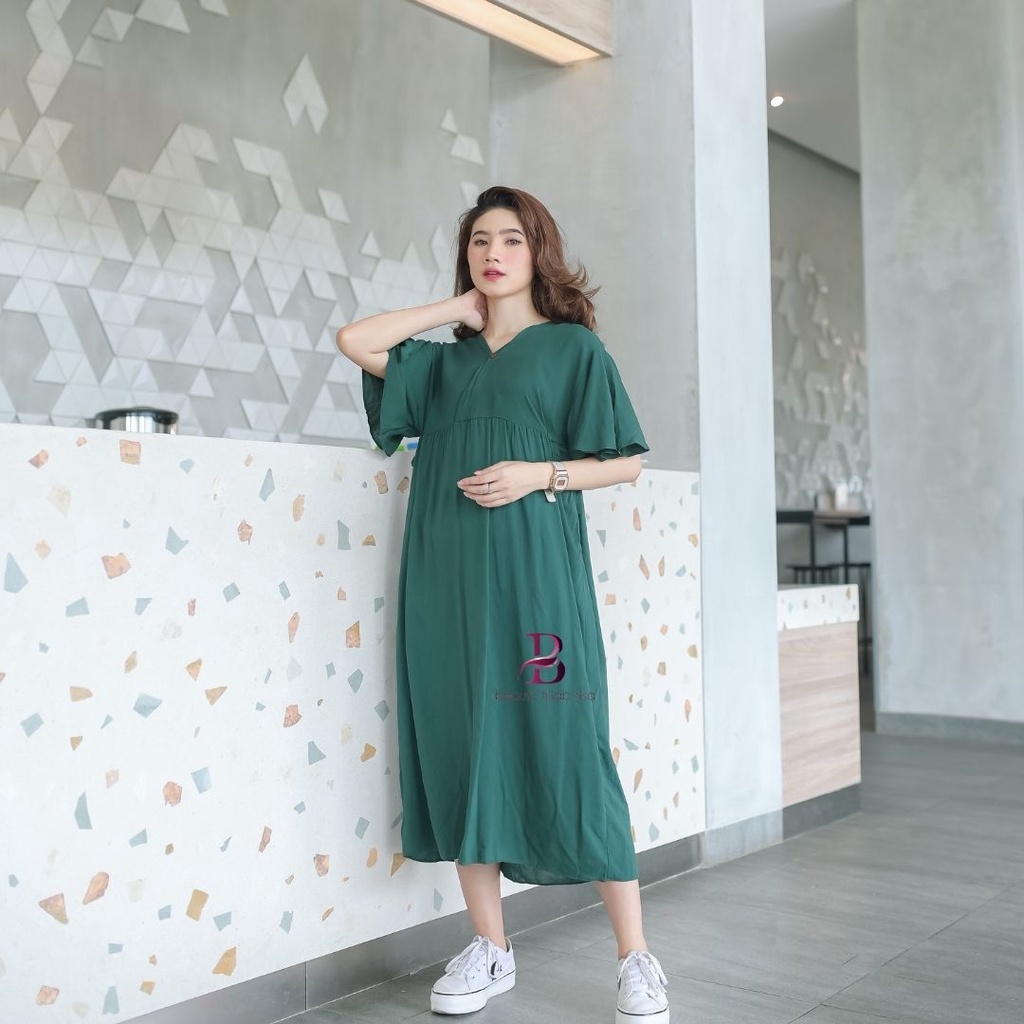 Daster Kimono Model Tangan Lonceng Polos Busui Dress kekinian Remaja Tali Samping Terbaru 2022 Rayon Premium Ukuran Jumbo Beautyhijab