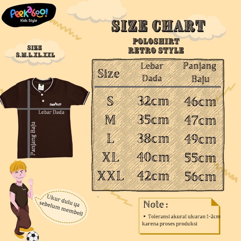 Kaos Polo Anak Peek A Boo