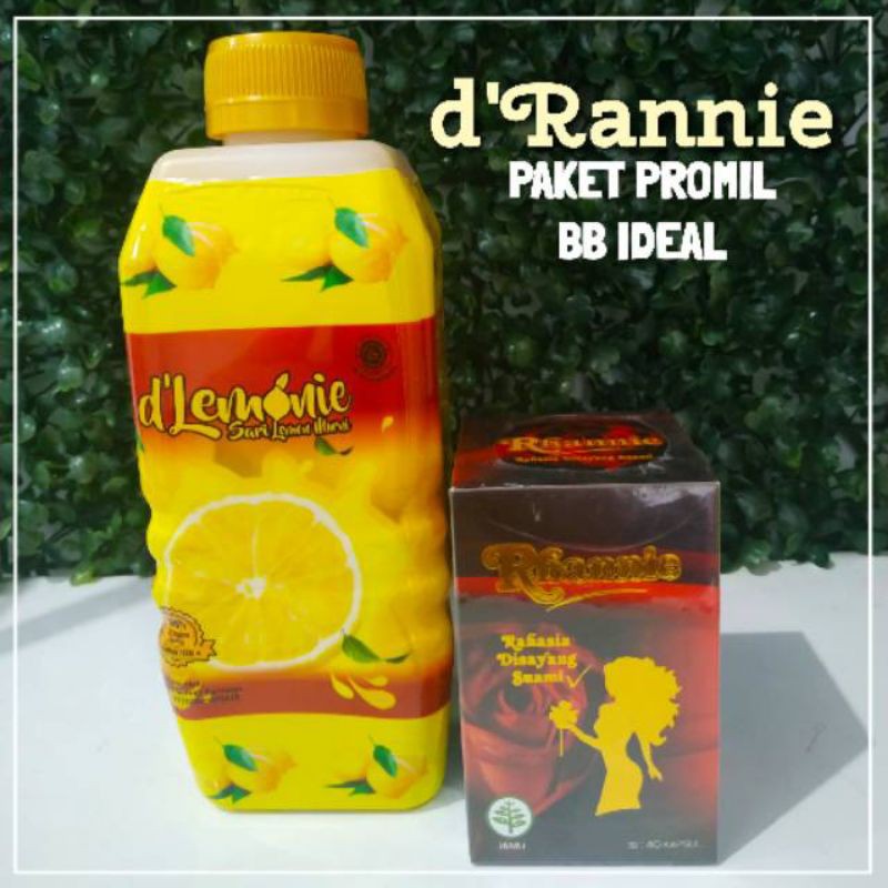 Dlemonie + Rhannie Paket Promil Bonus Langsing Badan Ramping