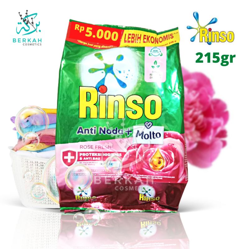 Rinso Anti Noda + Molto Detergent Bubuk 195 gr