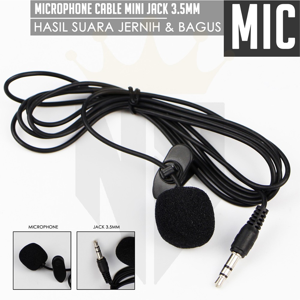 Microphone with clip - Clip Mic - Mic Clip - Clip on Mic HP Jack 3.5mm