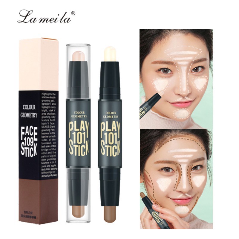 Jual Lameila Colour Geometry Face Stick Contour Duo Concealer Stick 1002 Shopee Indonesia