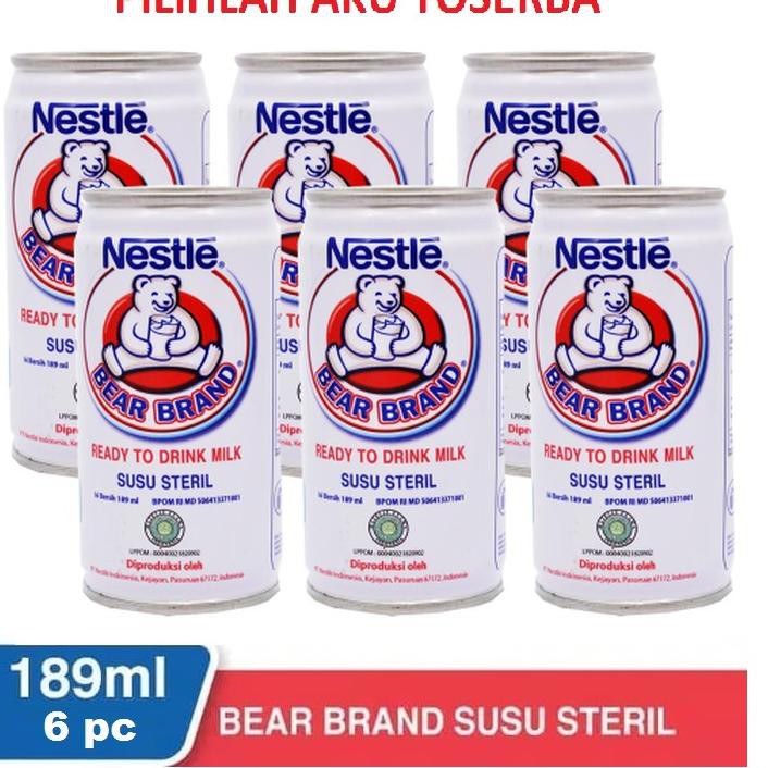 

4.4 F⚡ASH SALE Susu Steril Susu Beruang Bear Brand - 189 ml (1 PAKET ISI 6 KALENG)