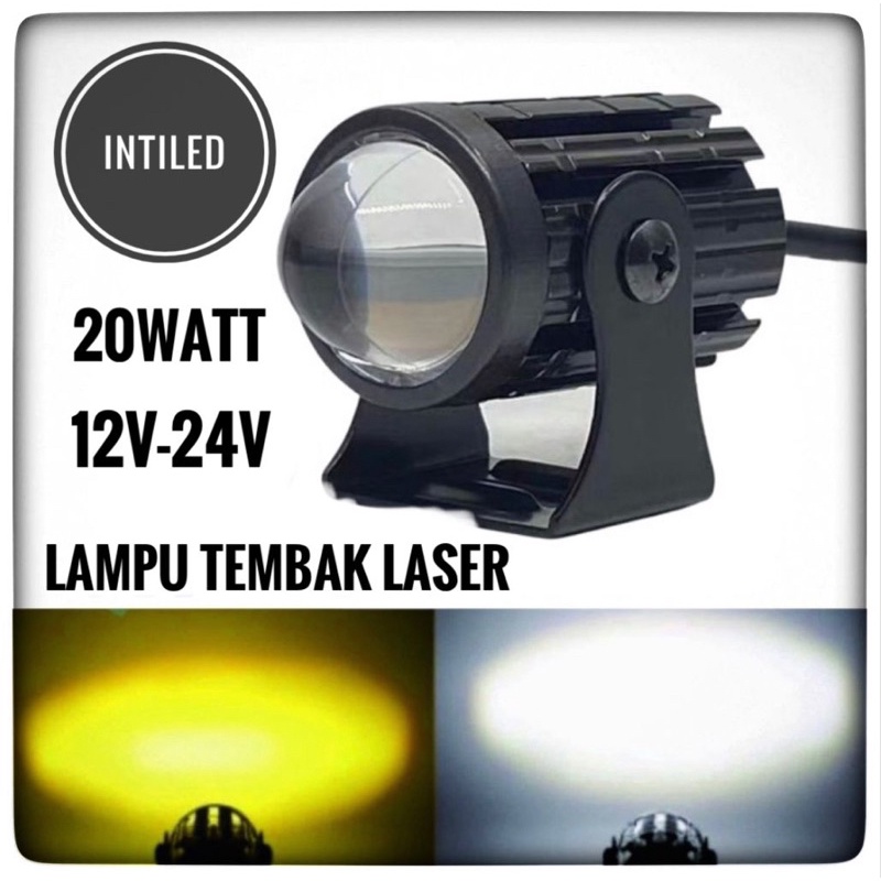 12V-24V LAMPU TEMBAK SOROT LASER 2 WARNA 20WATT