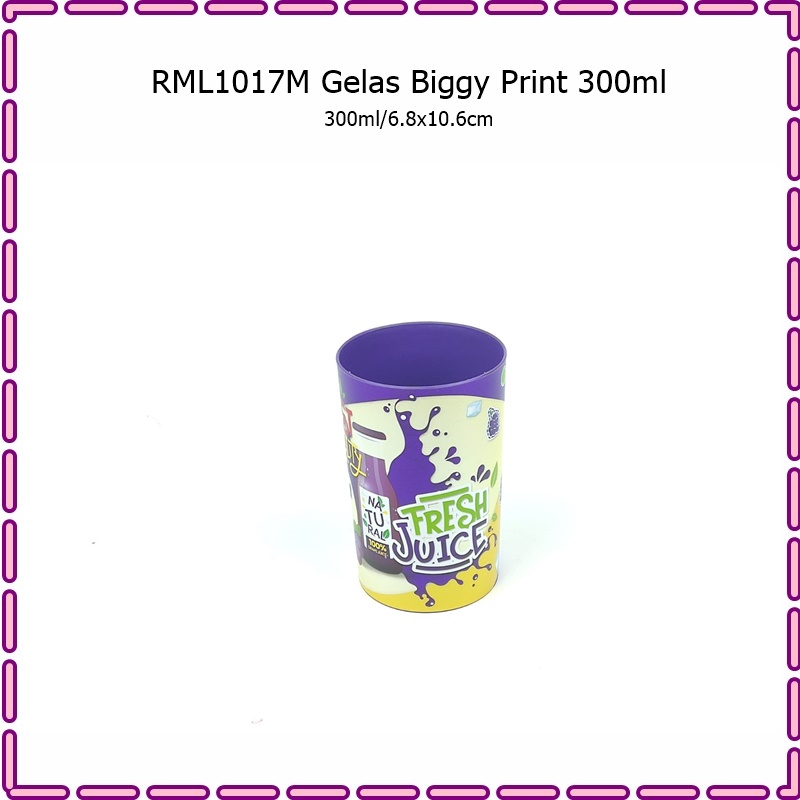 RML1017M Gelas Minum Anak Biggy Print 300ml