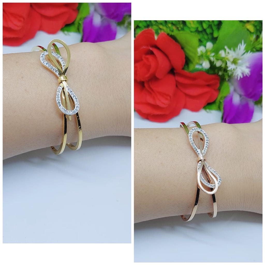 Titanium gelang wanita perhiasan fashion 0081.0082