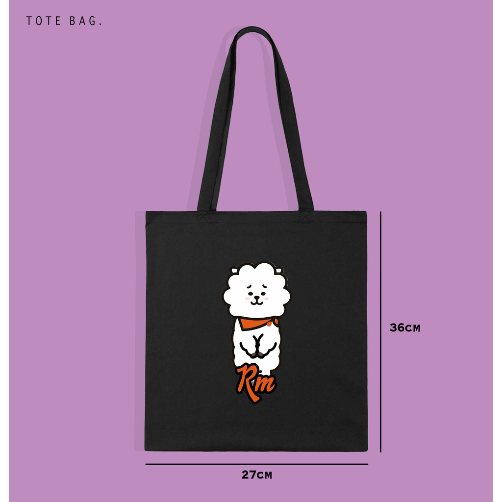 TOTE BAG KARAKTER KPOP BT21 / KANVAS / BEST SELLER / KPOP / TAS WANITA SANTAI