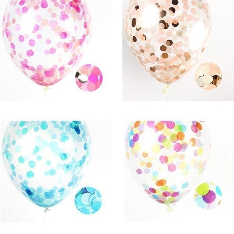 1pcs 12&quot; Confetti Balloon Latex Helium For Birthday Wedding Dance Party Decor