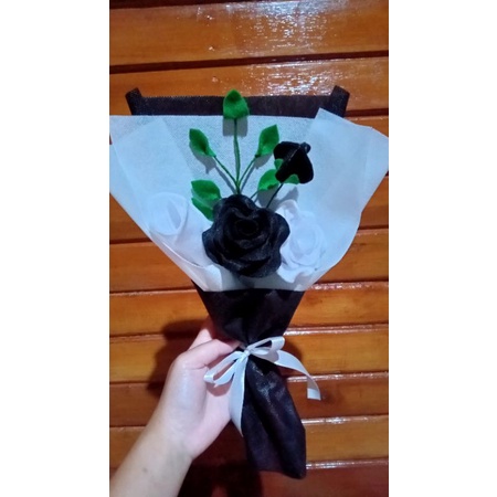 Bouquet  bunga flanel / Buket bunga mawar / bunga mawar flanel / paket bunga mawar